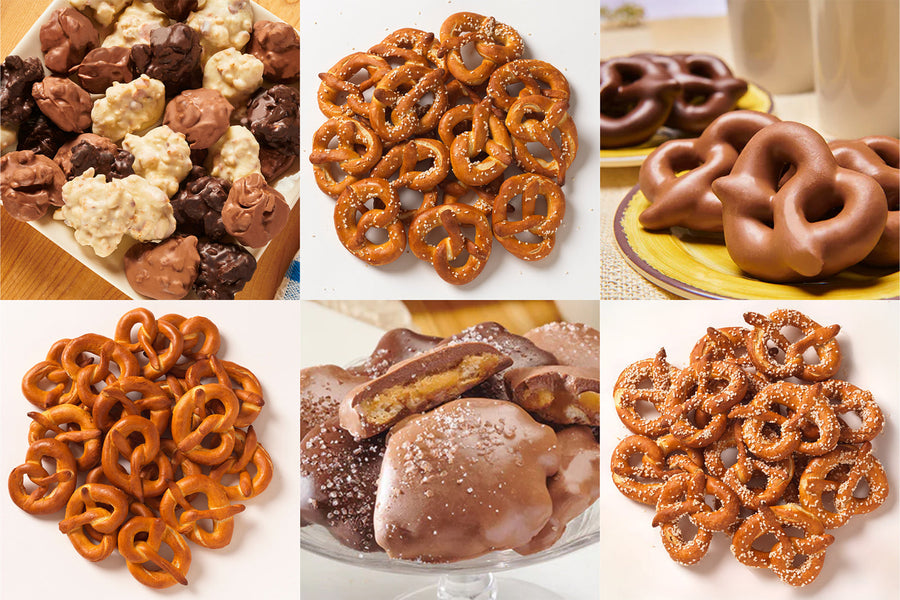 Best Valentine’s chocolates in Lancaster, PA, are Hammond’s chocolate-covered pretzels, chocolate pretzel clusters, and sea salt caramel pretzel turtles.