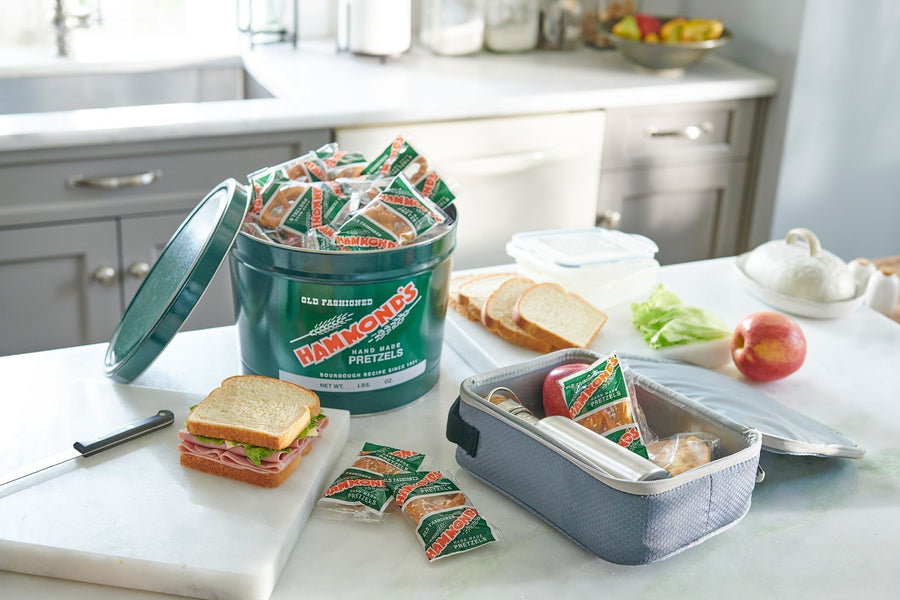 Hammond’s handmade sourdough pretzels, perfect for snacking and lunchbox packing. 